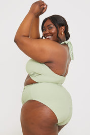 Control Ruched Side High Waisted Bikini Bottom