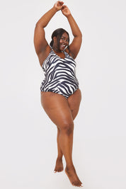 Control Printed Ring Detail Swimsuit
