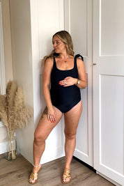 Tie Shoulder Maternity Swimsuit