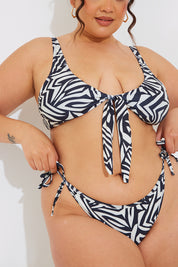 Sculpt and Control Abstract Print Tie Side Bikini Bottoms