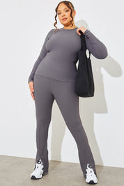 Crew Neck Short Sleeve Rib Top
