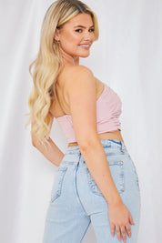 Ruched Strapless Corset Top