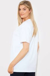 Embroidered Jersey Crew Neck T-Shirt