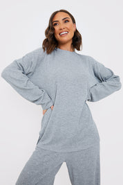 Ribbed Longsleeve Co Ord Top