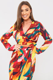 Tie Front Cropped Shirt