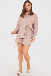 Linen Look Long Sleeve Shirt