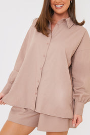 Linen Look Long Sleeve Shirt