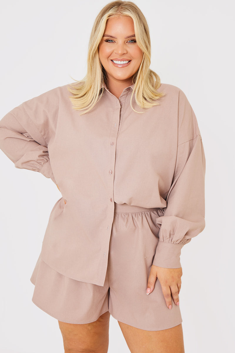 Linen Look Long Sleeve Shirt