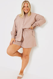 Linen Look Long Sleeve Shirt