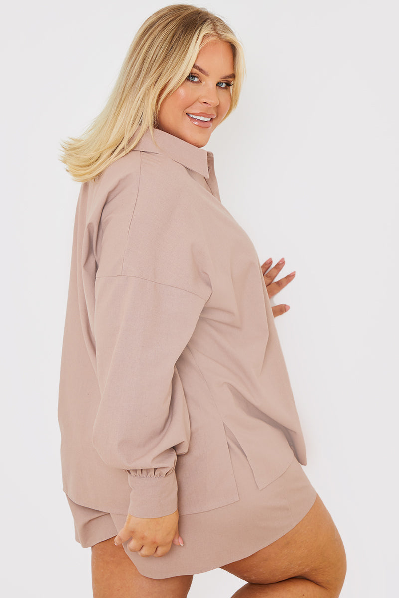 Linen Look Long Sleeve Shirt