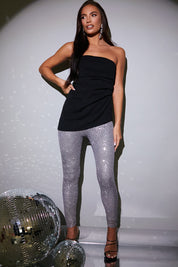 Ruched Fold Over Bandeau Top
