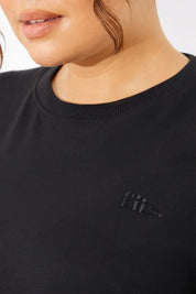 Embroidered Jersey Crew Neck T-Shirt
