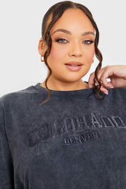 'Colorado' Acid Wash Slogan T-Shirt