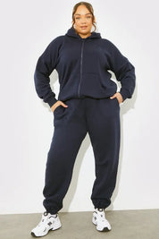 Embroidered Zip Up Jersey Jacket