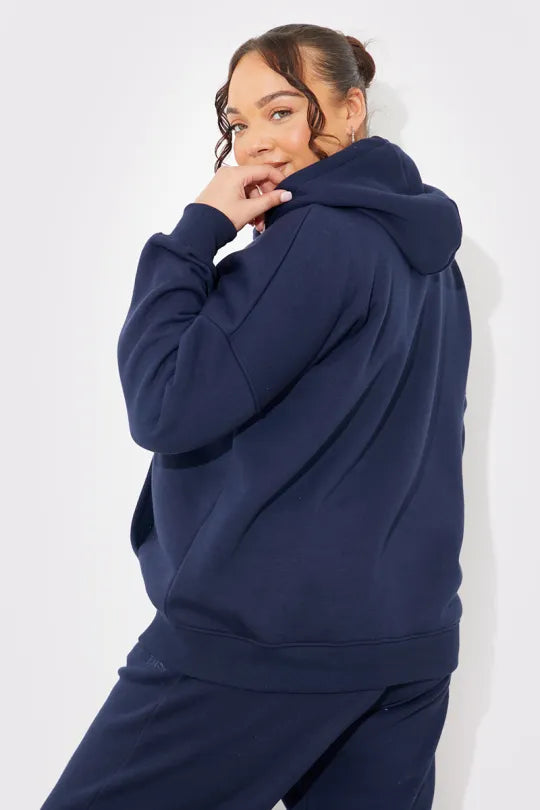 Embroidered Zip Up Jersey Jacket