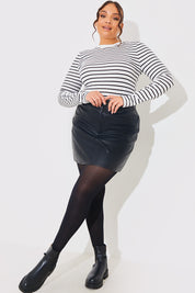 Stripe Cotton Long Sleeve T-Shirt