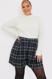 Brushed Rib High Neck Long Sleeve Top