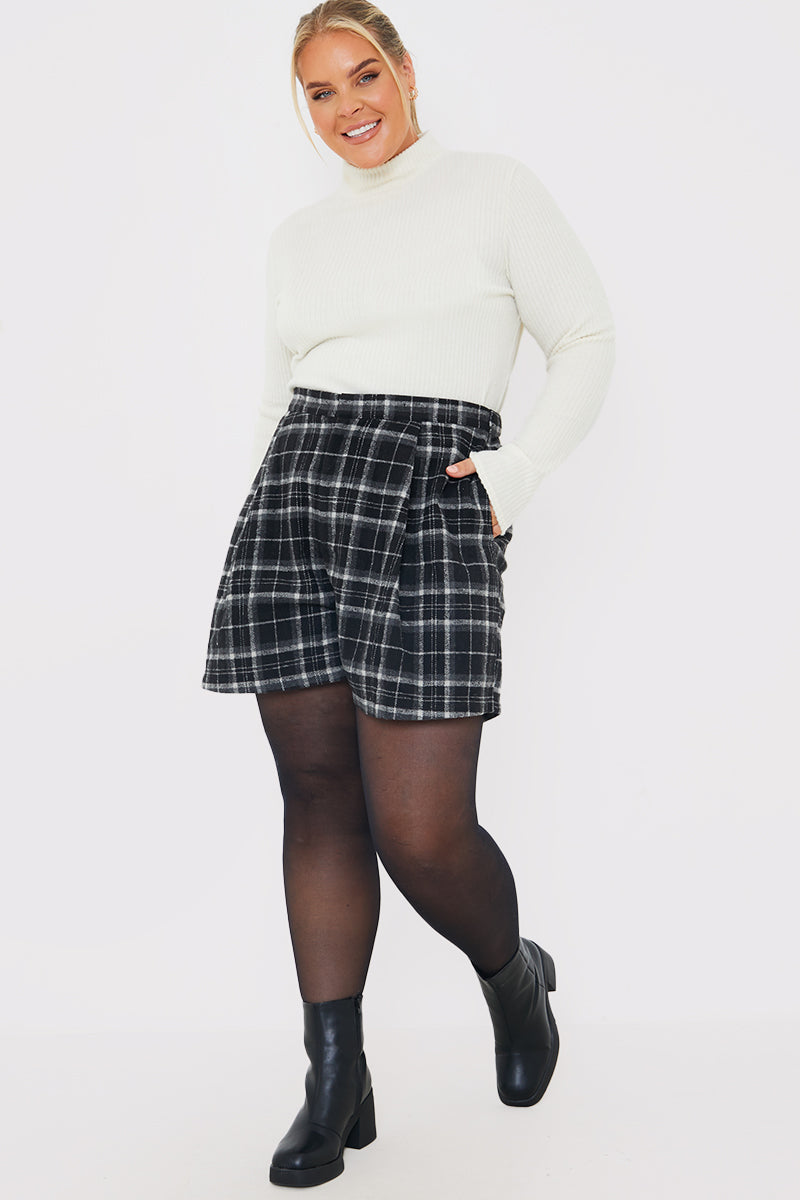 Brushed Rib High Neck Long Sleeve Top