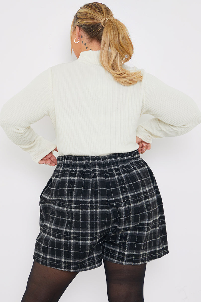Brushed Rib High Neck Long Sleeve Top