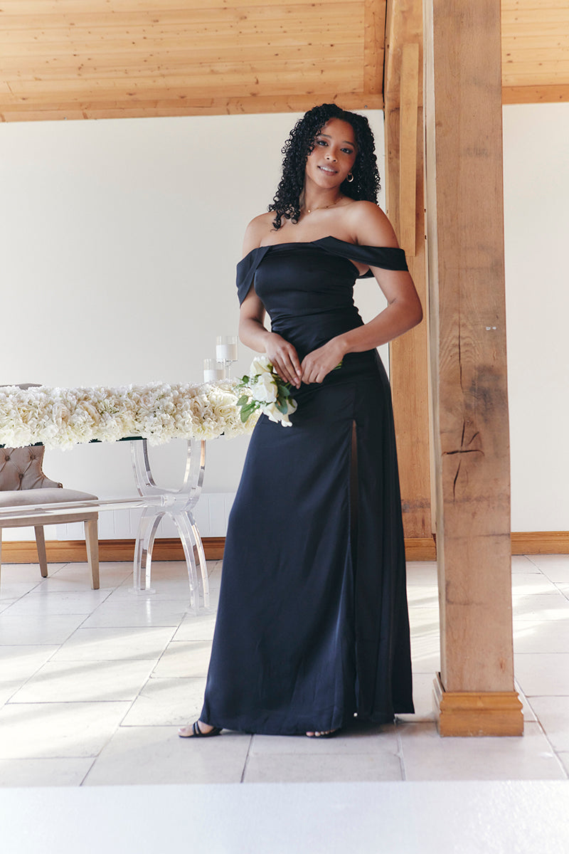 black bardot dress Black Bardot Dress X-Large / Black main image 0