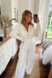 Button Front Knit Cardigan