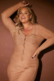 Metallic Cardigan Top