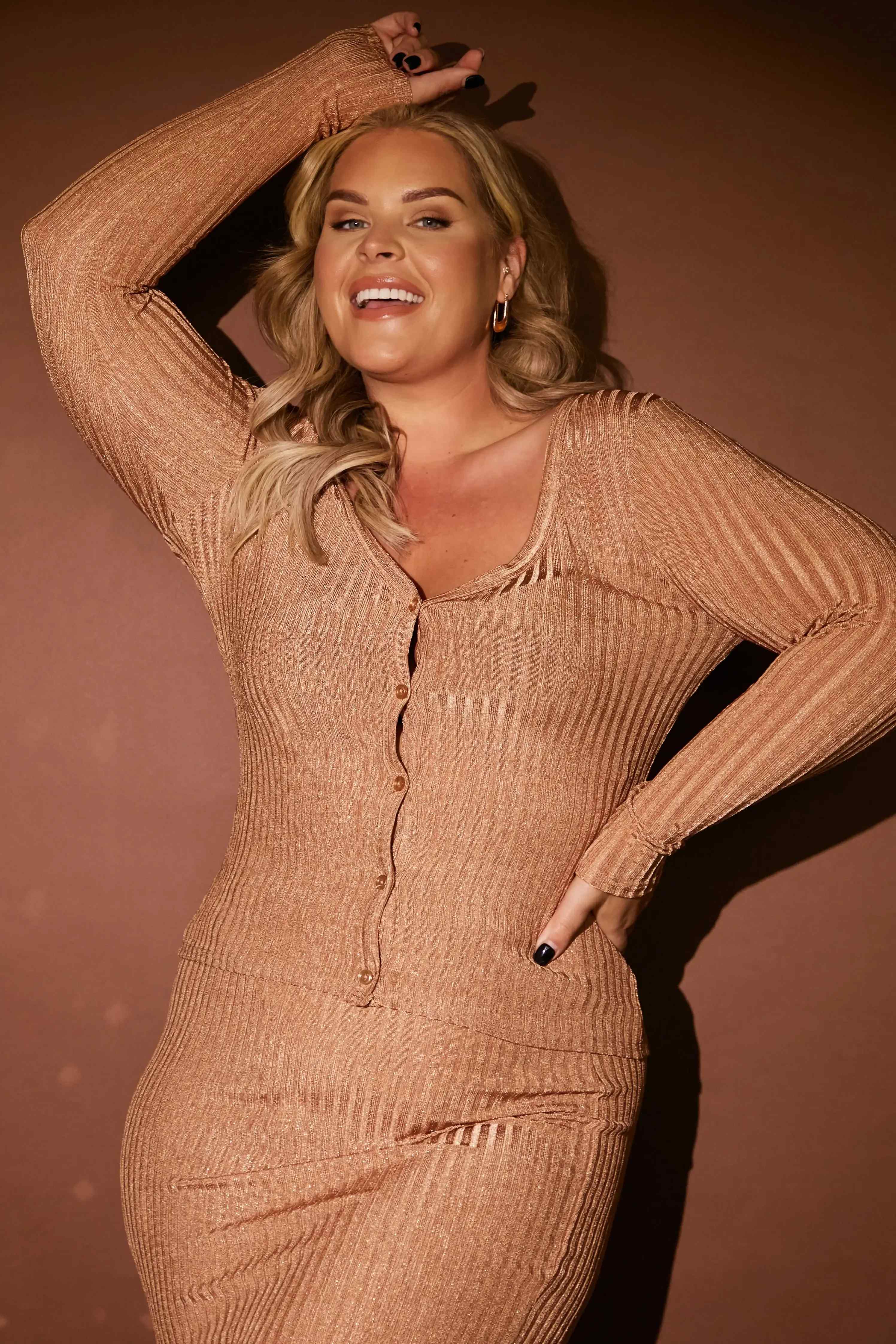 Metallic Cardigan Top