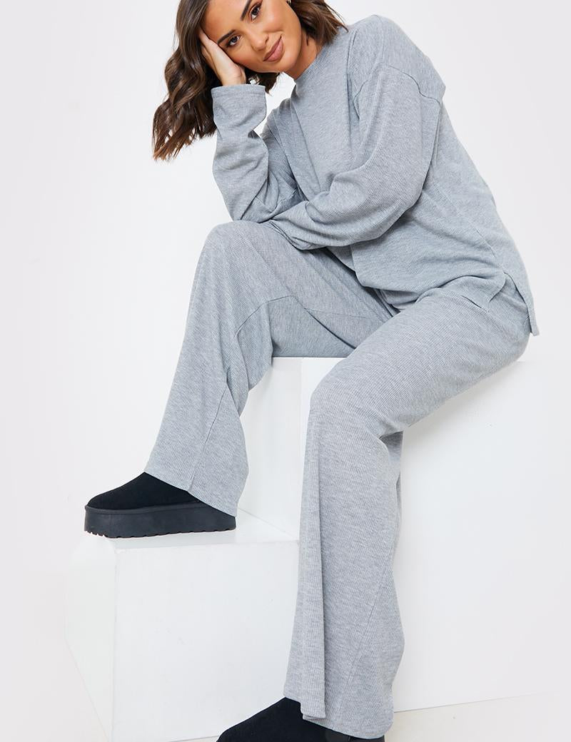 Ribbed Longsleeve Co Ord Top