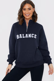 Balance' Borg Embroidered Sweater