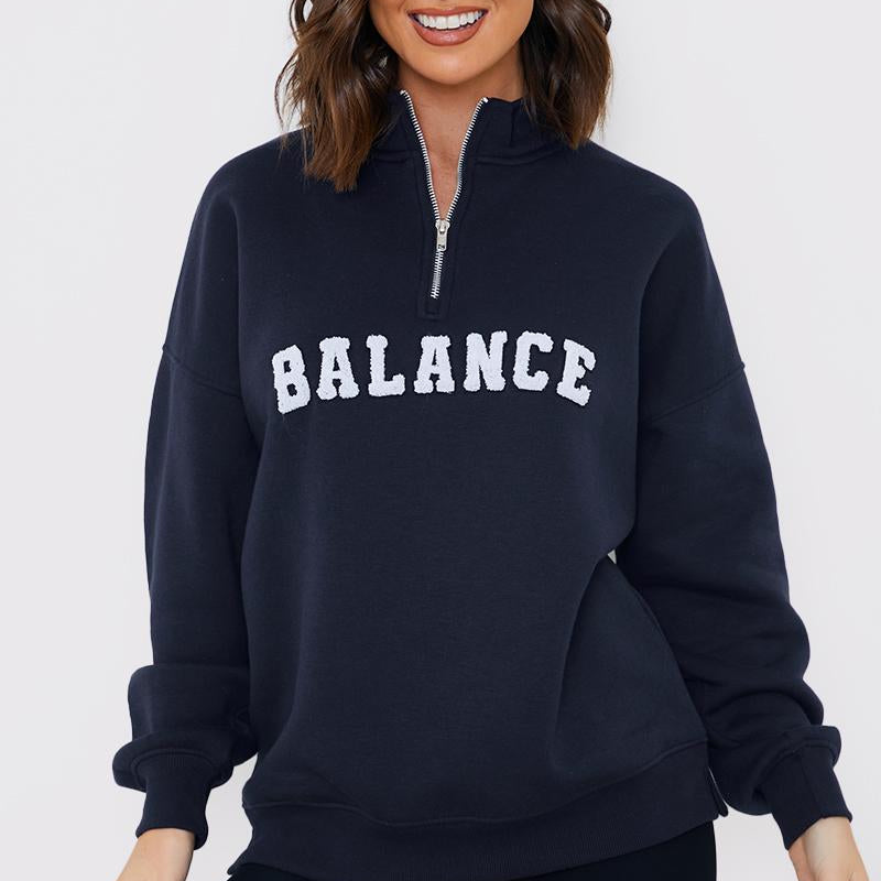Balance' Borg Embroidered Sweater