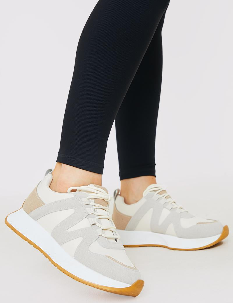 Suede Contrast Colour Trainers