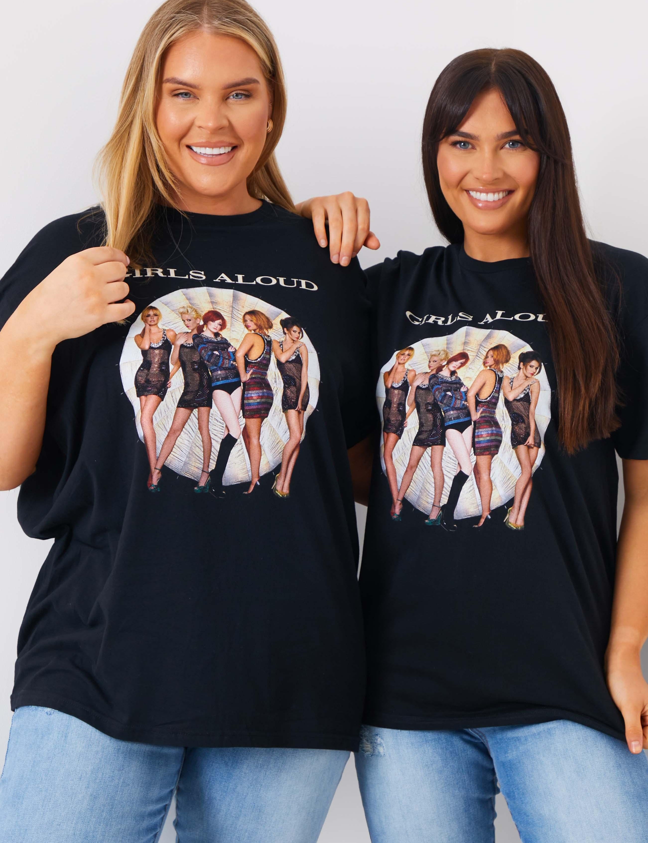 Girls Aloud Gold Slogan T-Shirt