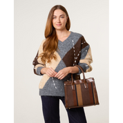 Argyle Knitted Patterned Jumper