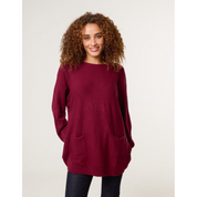 Pocket Slash Neck Jumper