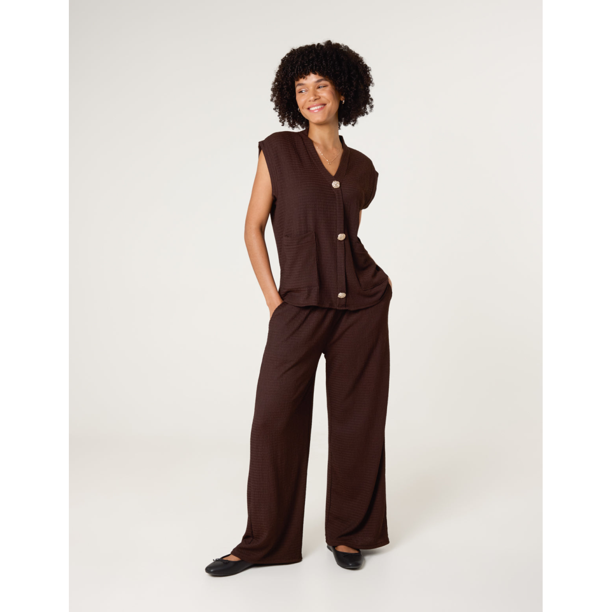 Gold Button Co-ord Set
