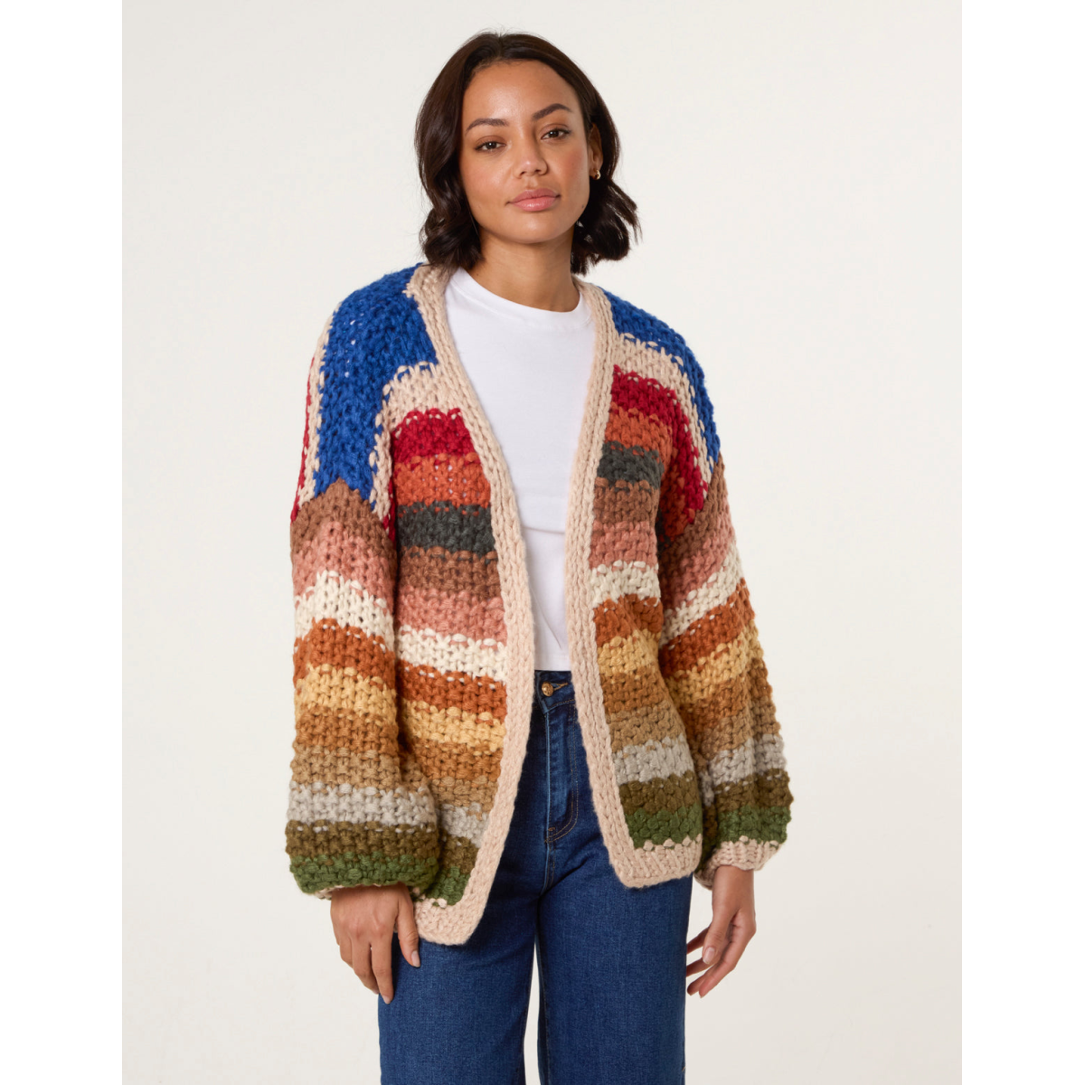 Colourful Striped Cardigan