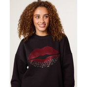 Rhinestone Lips Sweatshirt