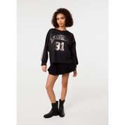 Metallic Leopard Long Sleeve Sports Jersey