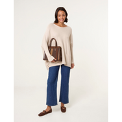 Boxy Jumper With Buttons