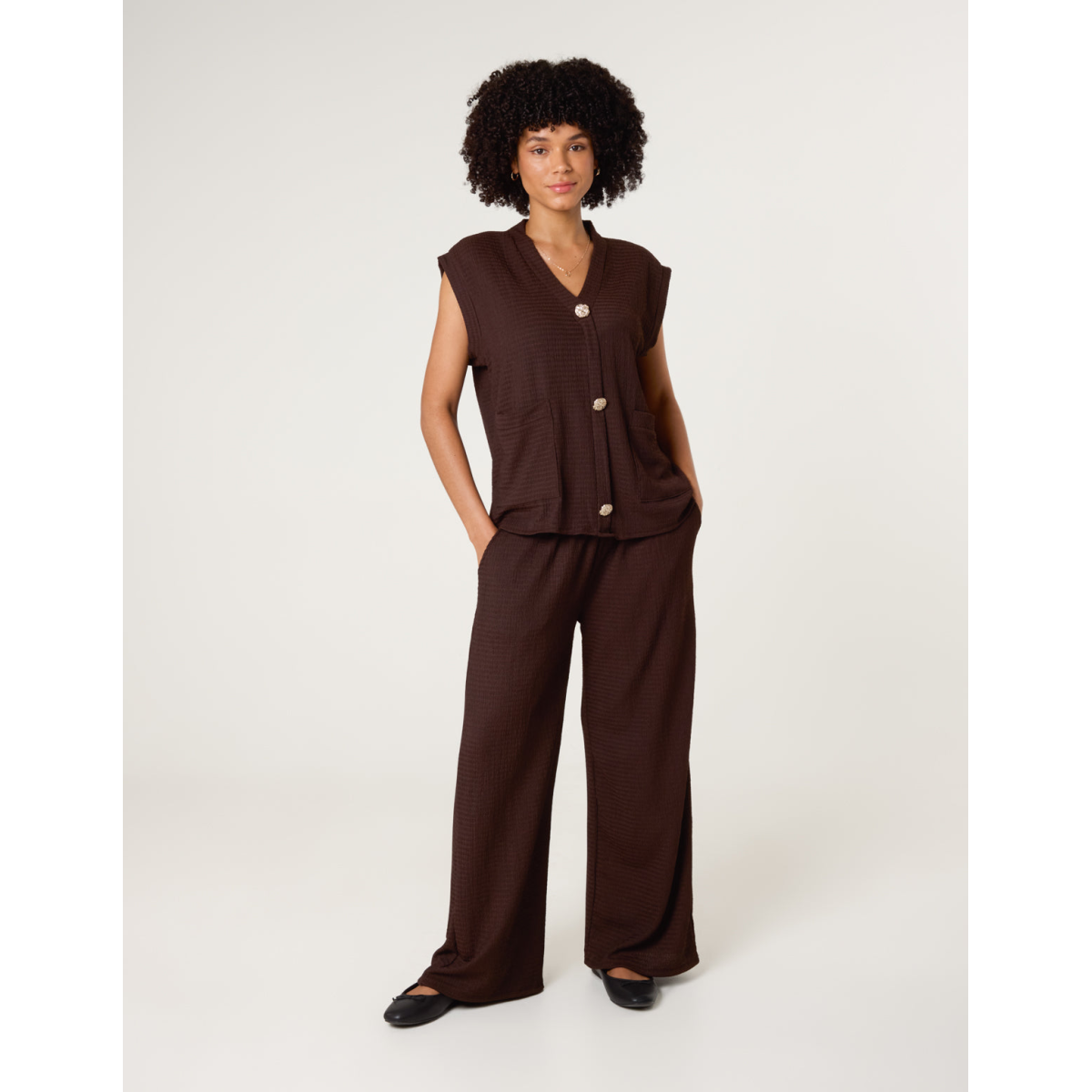 Gold Button Co-ord Set