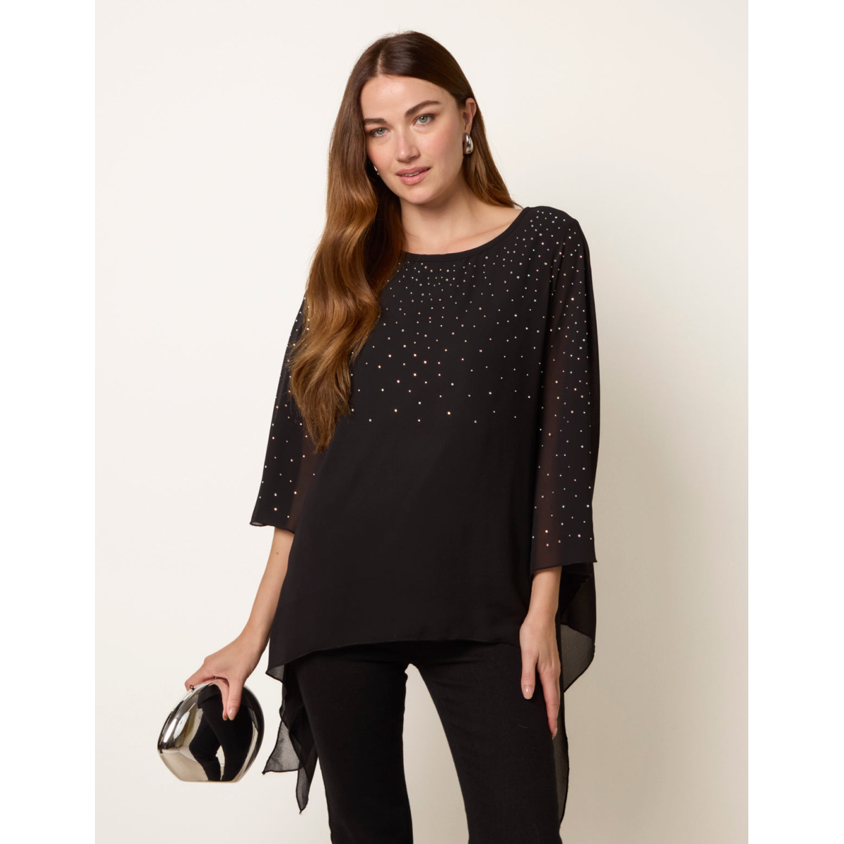 Rhinestone Tunic Top