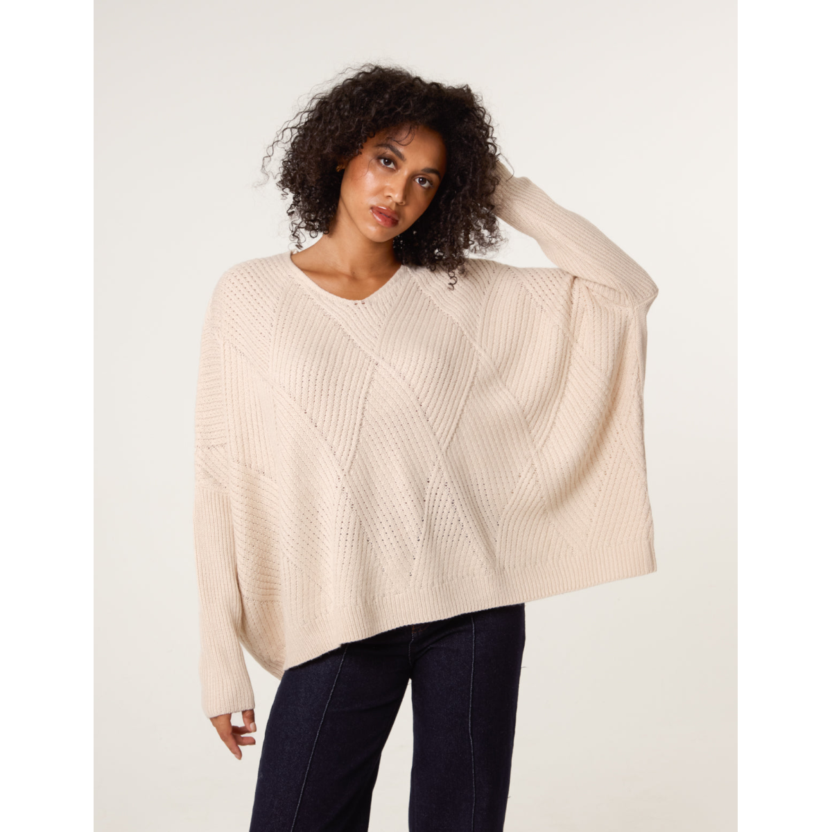 Slouchy V Neck Jumper