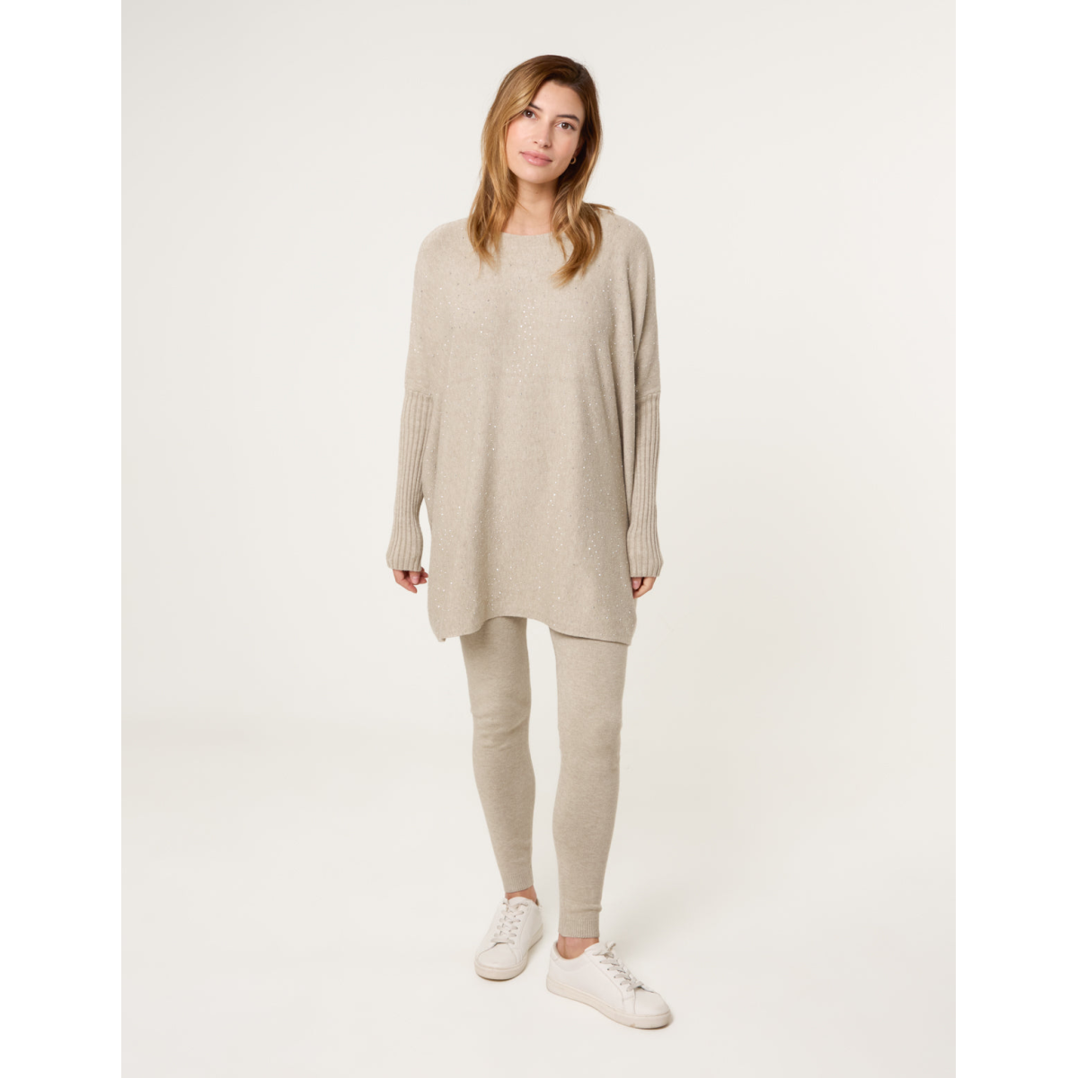 Scattered Studded Embellished Knitwear Set