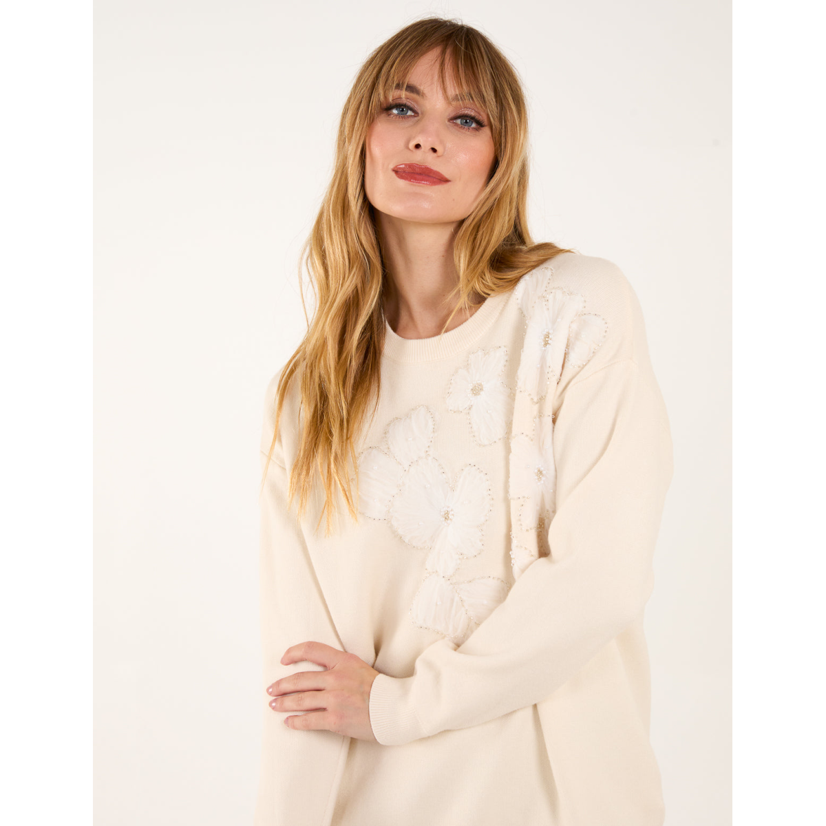 Flower Diamante Jumper