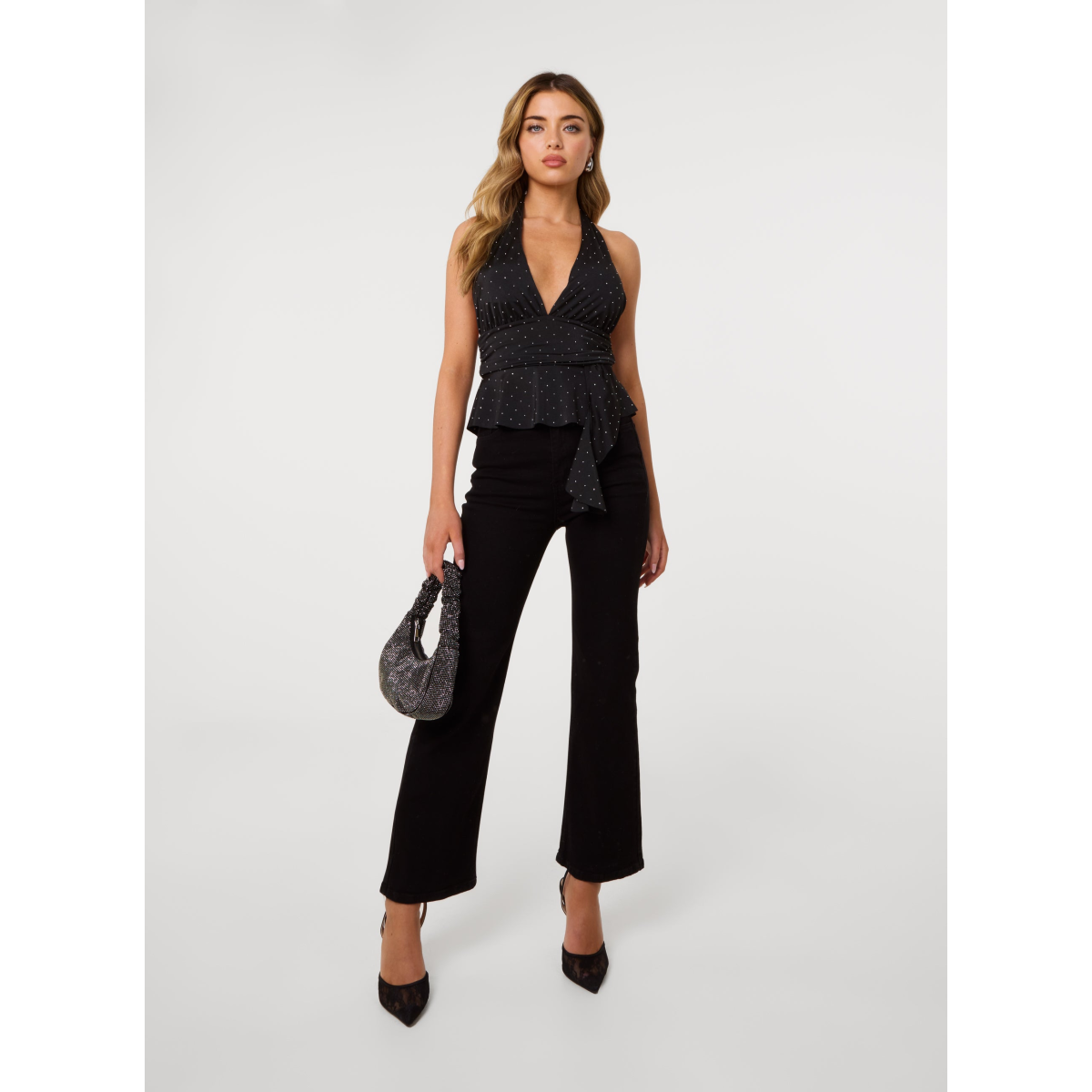 Diamante Halter Neck Top