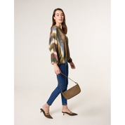 Printed Round Neck Long Sleeve Top