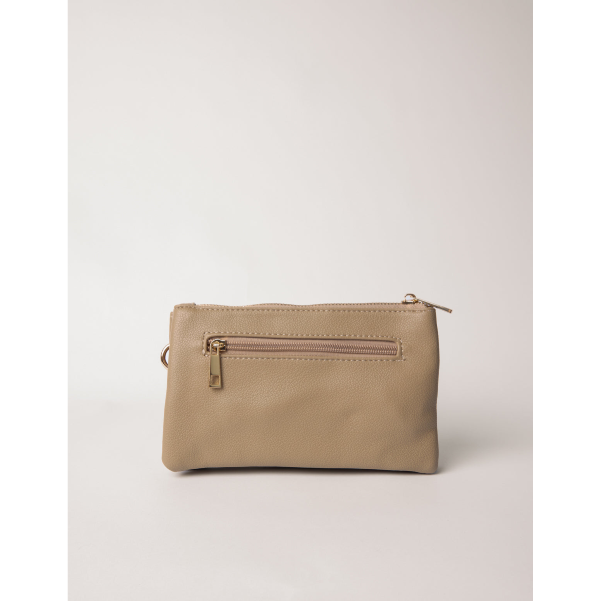 Detailed Zip Up Purse With Detachable Strap