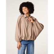 Drape Puffball Zipper Jacket