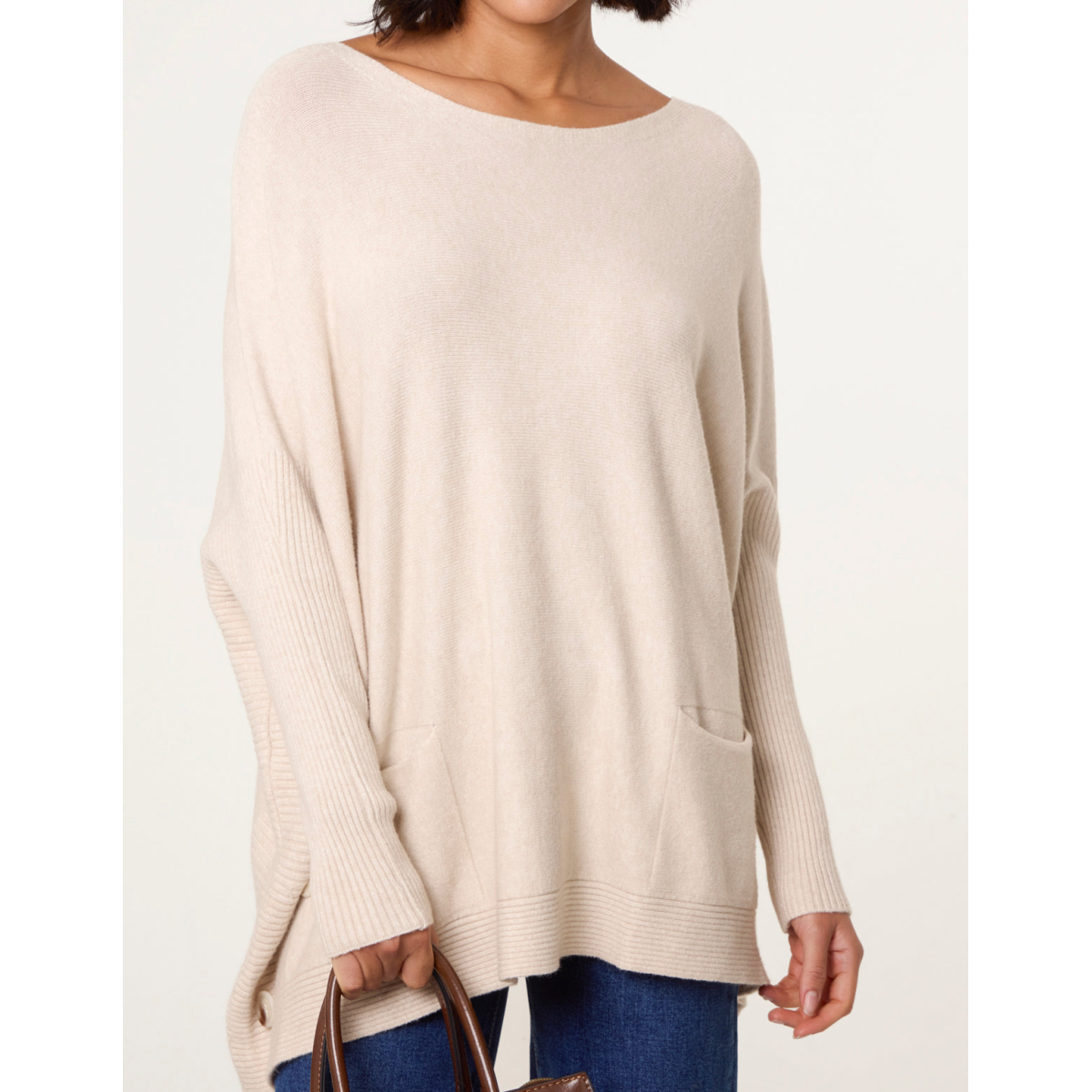 Boxy Jumper With Buttons