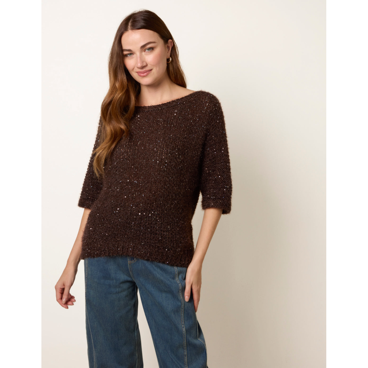 Sequin Feather Jumper